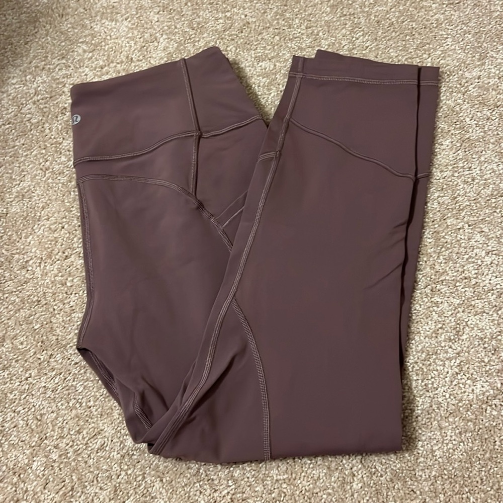 Purple Cropped Lululemon leggings